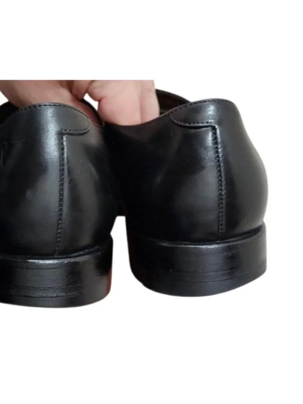 Armin Oehler Men’s Black Leather Double Monk Strap Cap Toe Dress Shoes US 10